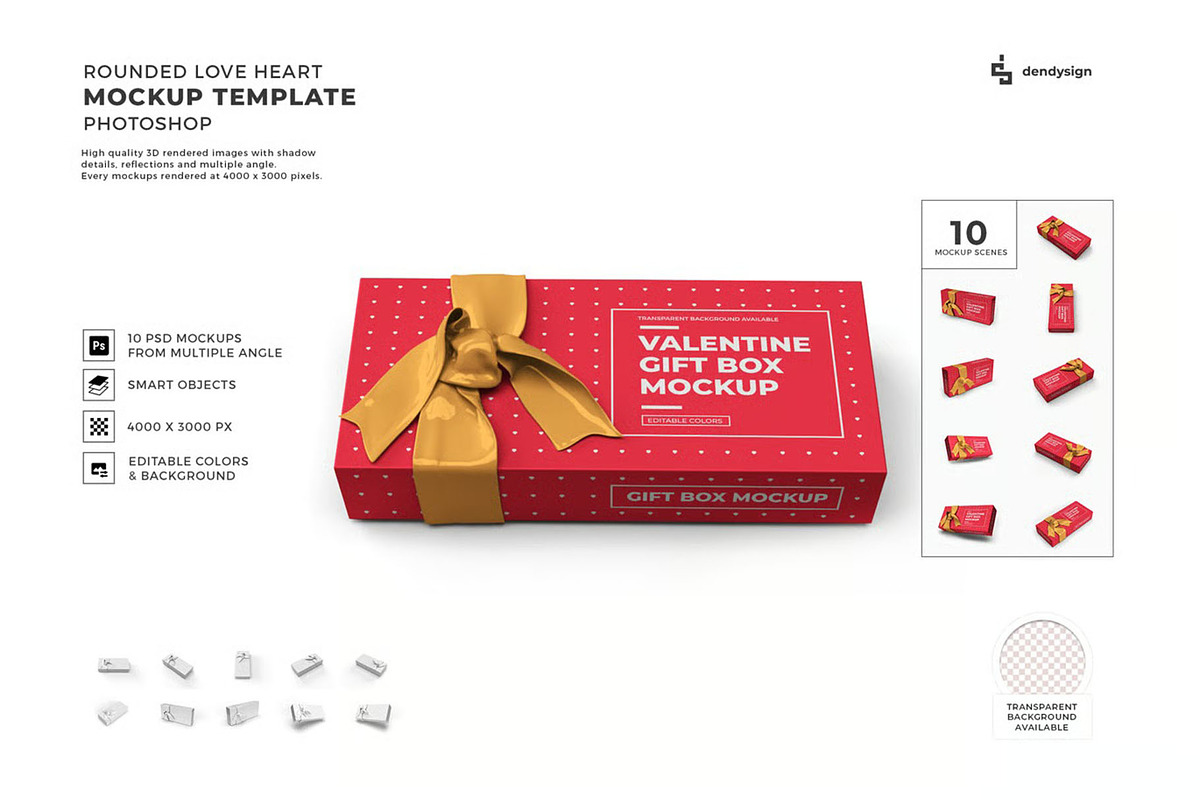 Gift Box Mockup Template Set, a Packaging Mockup by DesignRushMarket (Photo 1 of 11)