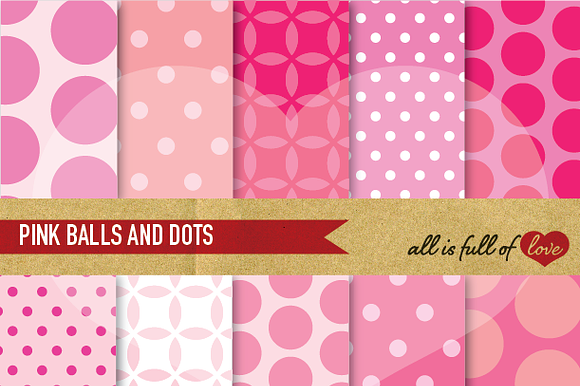Patterns Pink White Digital Papers preview 2