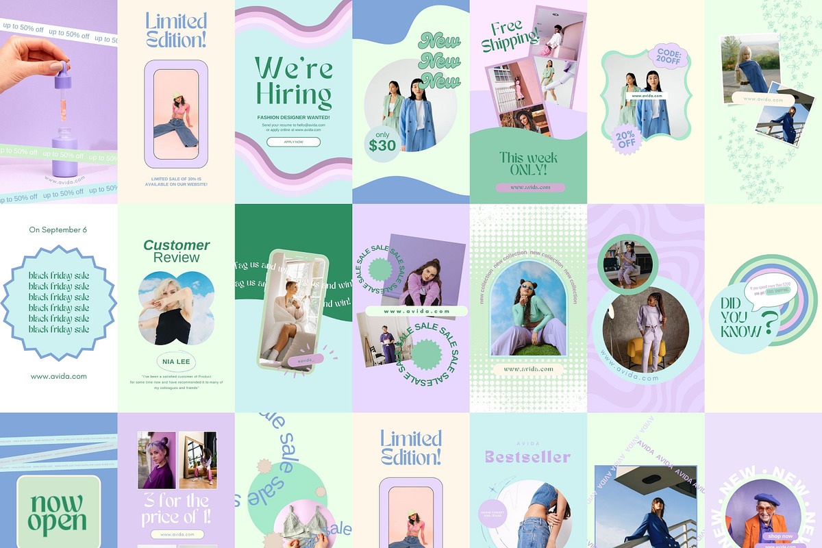 80 Instagram Story Templates Canva, a Social Media Template by Hell ...