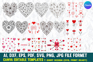 Valentine Pattern Design SVG | Love, a Pattern Graphic by VectorArtPrintableDesign