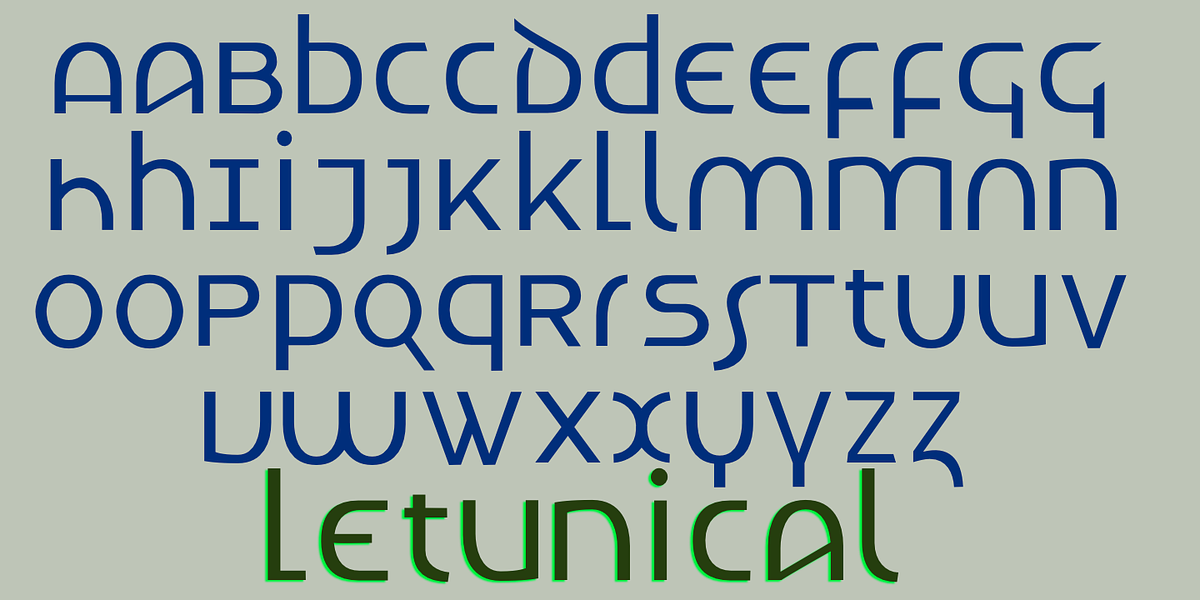 Letunical, a Sans Serif Font by Ingrimayne Type (Photo 3 of 8)