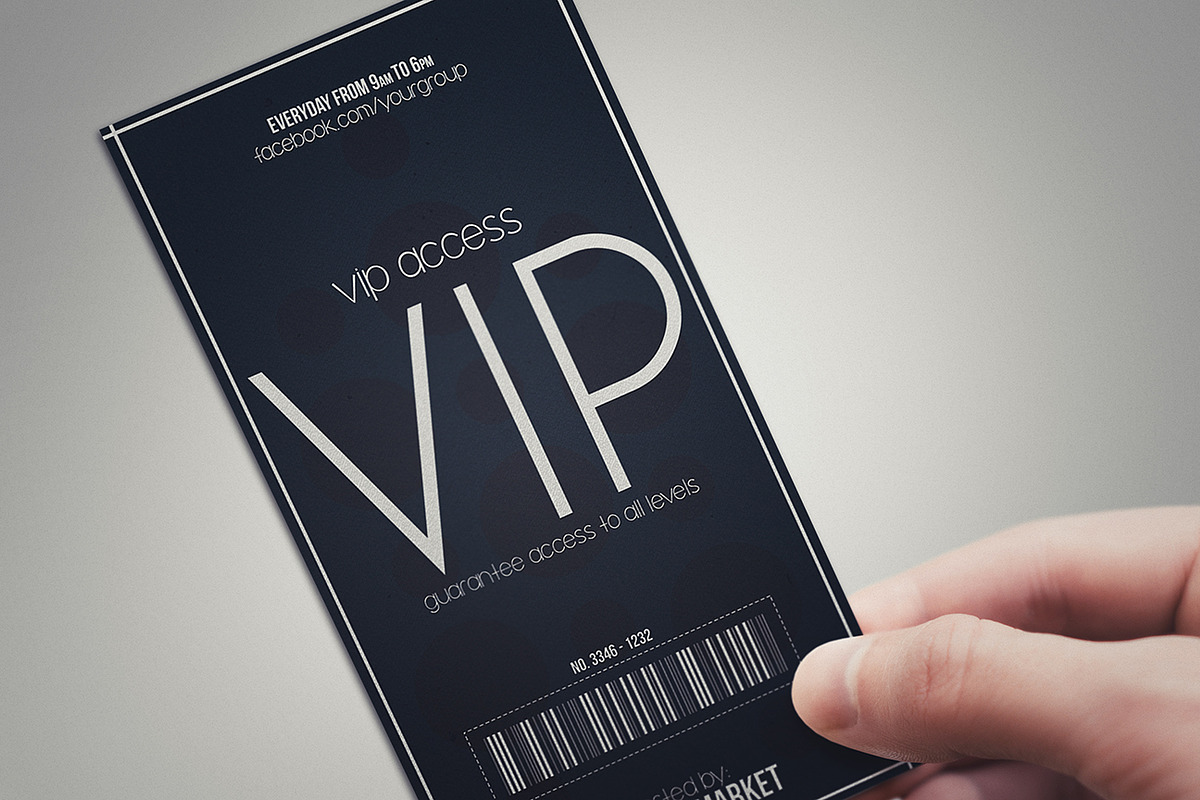 Minimal style VIP PASS cards, a Card Template by Tzochko (Photo 1 of 5)