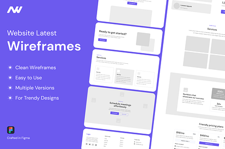 Website Wireframes Kit In Figma, a Wireframe Template by nwdigitalstore