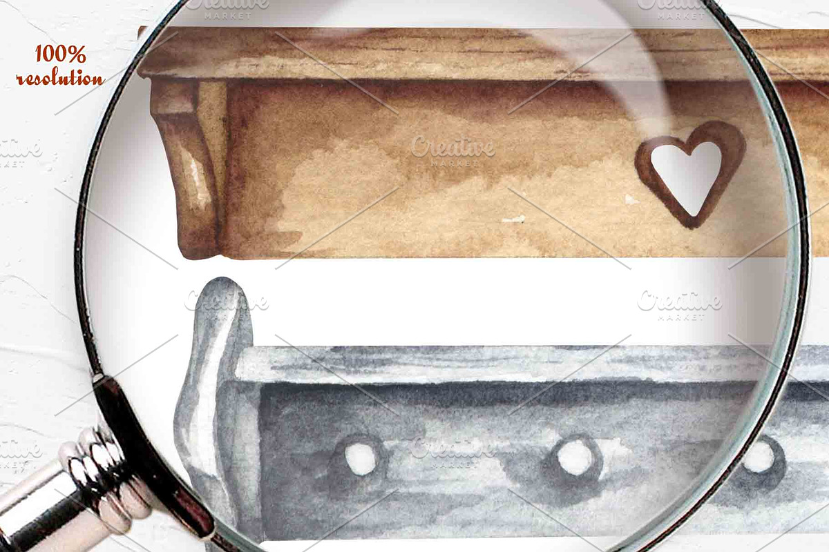 Hallway Scene Creator Watercolor Set, an Object Graphic by BarvArt (Photo 7 of 8)