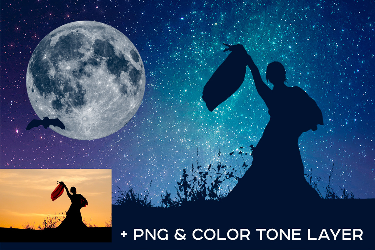 Night Sky Silhouette Actions, an Action Add-On by PhotoSpirit (Photo 3 of 12)