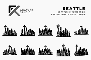 Seattle Skyline Icons