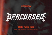Dracursed - Death metal Font, a Script Font by AQR Studio (Thumbnail 1 of 8)