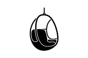 Hanging Egg Chair Silhouette Bundle, an Illustration by Designer_Momina (Thumbnail 10 of 51)