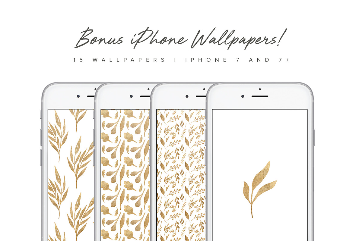 Gold Leaf Design Set, an Object Graphic by Lilac Paperie (Photo 5 of 6)