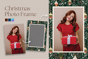 Christmas Photo Frame Template, a Flyer Template by DesignerCandies