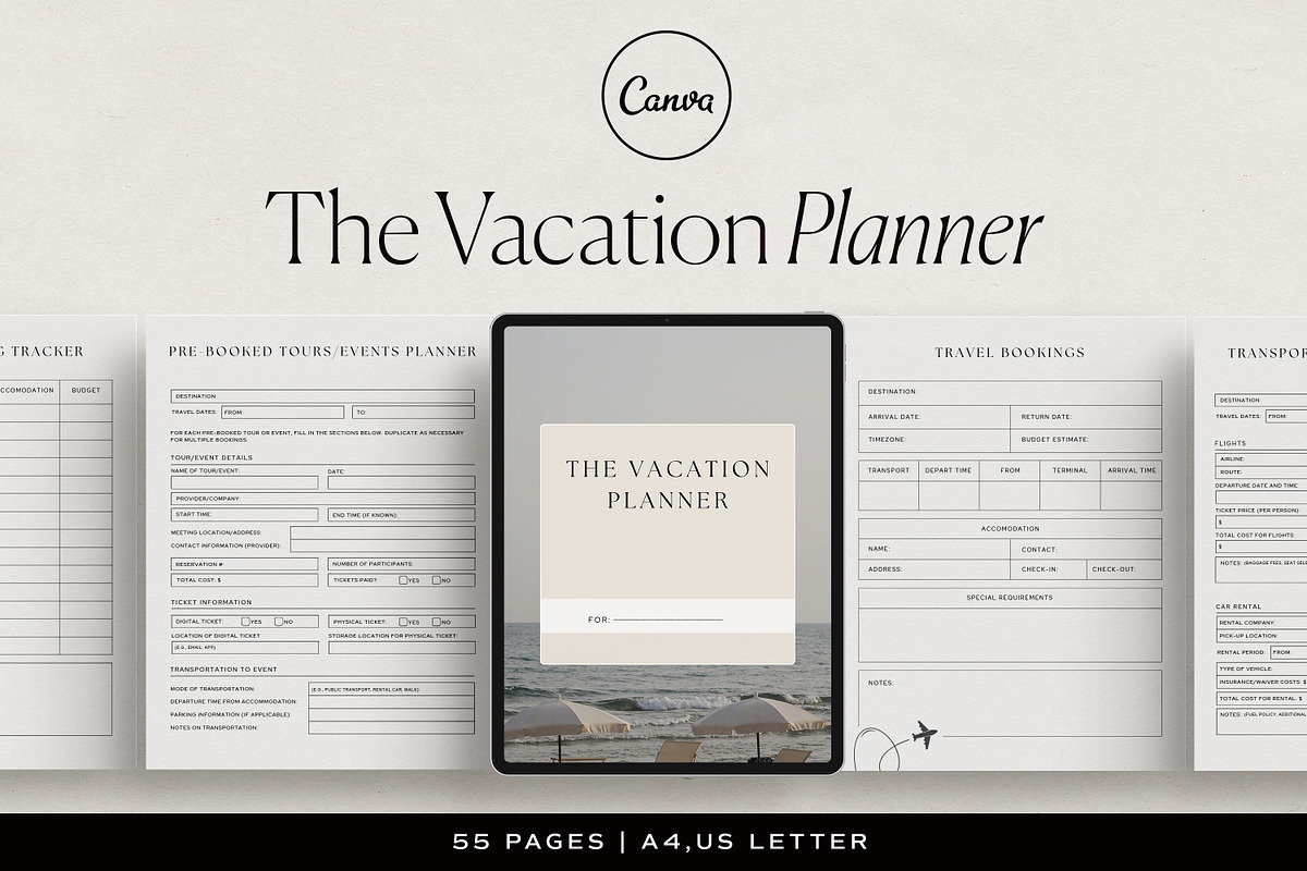The Vacation Planner Canva, a Presentation Template by HelloKarla (Photo 1 of 9)