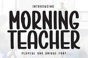 Morning Teacher | Script Font, a Script Font by Scratchones (Thumbnail 1 of 8)