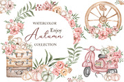 Watercolor Autumn Collection, a Decorative Illustration by MayaNavits (Thumbnail 1 of 8)