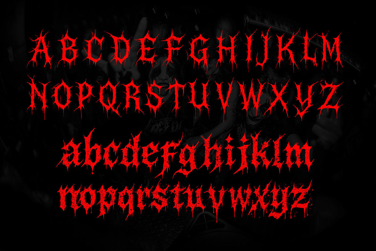 BloodThrone Gothic Metal Font, a Script Font by Art StoreID (Photo 4 of 12)