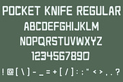 Pocket Knife - Font in Four Styles, a Font by Blue Line Design (Thumbnail 2 of 5)
