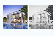 Architecture Drawing Action, an Action Add-On by Photoshop Action (Thumbnail 2 of 10)