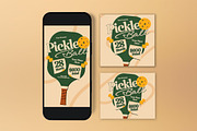 Pickleball Tournament Flyer Set, a Flyer Template by graphicook (Thumbnail 3 of 3)
