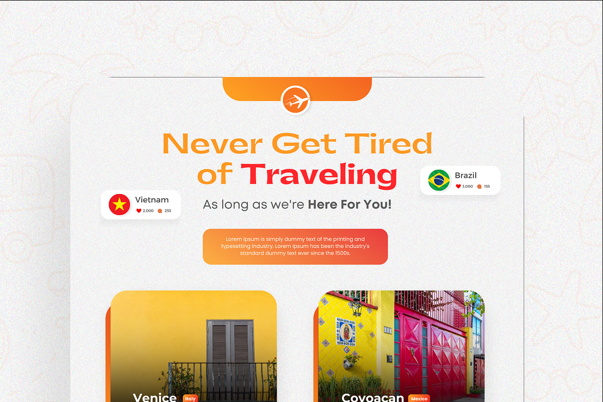 Travels Canva Design Templates, a Social Media Template by Exceptionalways (Photo 15 of 40)