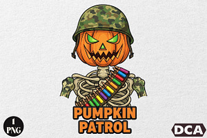 Camo Pumpkin Halloween Sublimation, an Illustration by DreamCafeArt