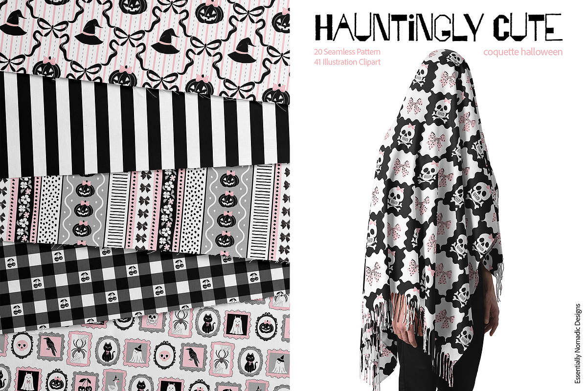 Coquette Halloween Seamless Pattern, a Pattern Graphic by Essentially Nomadic (Photo 1 of 10)