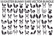 Easter Bunny Ears Vector Bundle, an Illustration by jahid234 (Thumbnail 1 of 51)