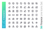 Finance Line Icons Set, an Outline Icon by Voysla's Shop (Thumbnail 2 of 4)