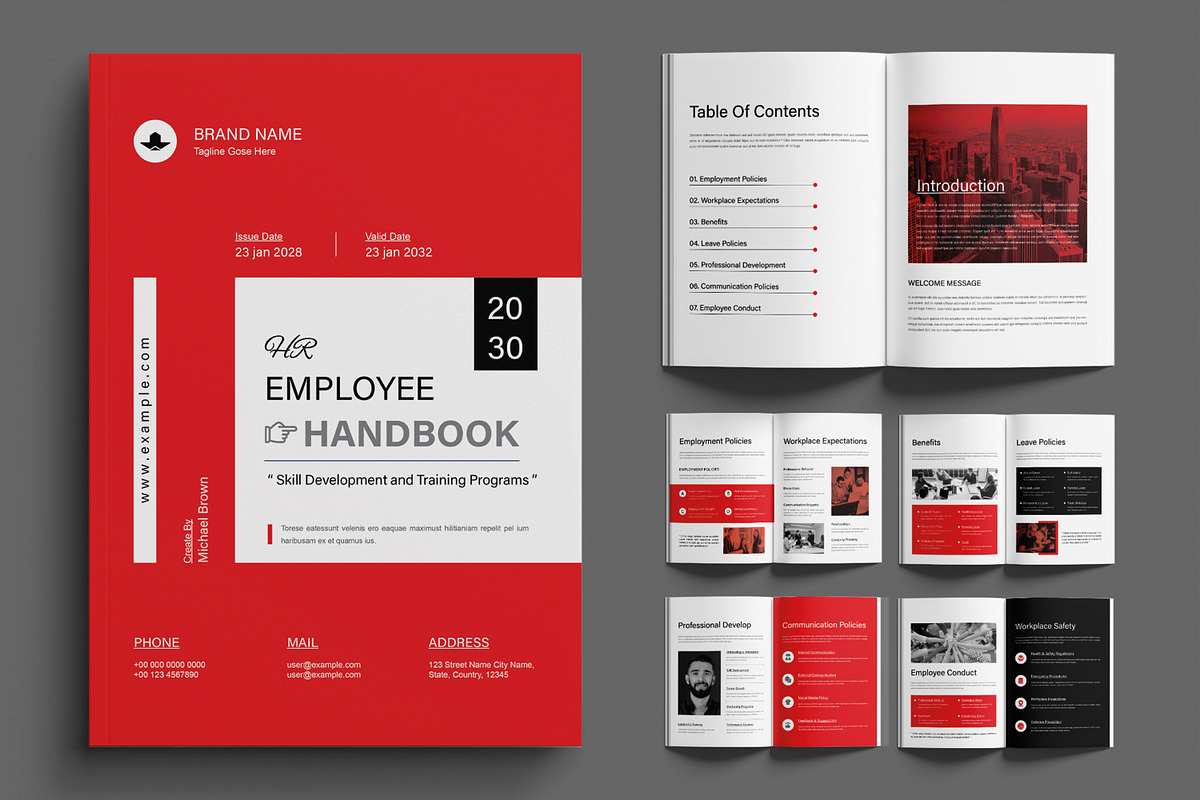 Company Policy Handbook Layout, a Brochure Template by MightyDesign (Photo 1 of 6)