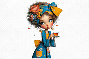 Valentine Tea Girl Clipart PNG, an Illustration by Craft Nest (Thumbnail 9 of 10)