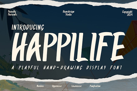 Happilife Hand Drawing Marker, a Handwritten Font by dansdesign