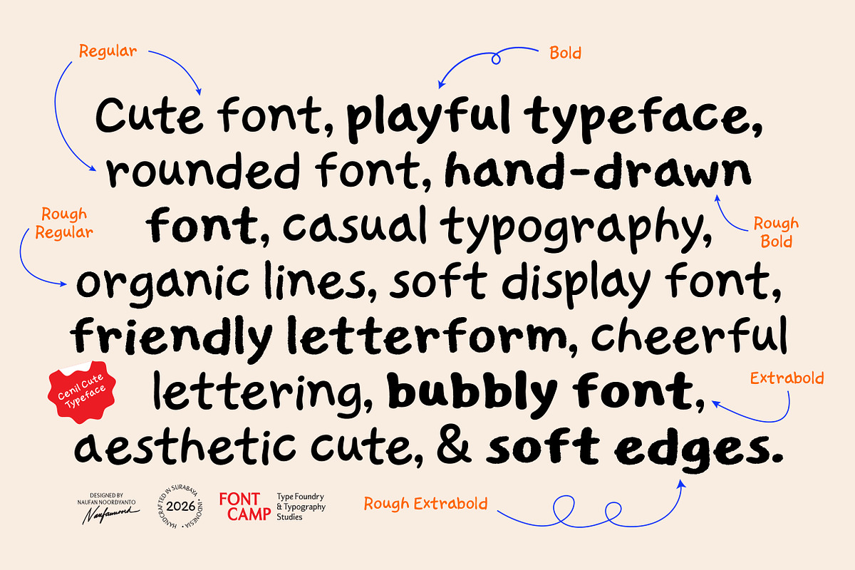 Cenil Cute Font, a Handwritten Font by Fontcamp Type Foundry (Photo 5 of 23)