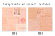 Vintage Ephemera Collage Papers PINK, a Texture Graphic by Jennadesigns (Thumbnail 6 of 8)