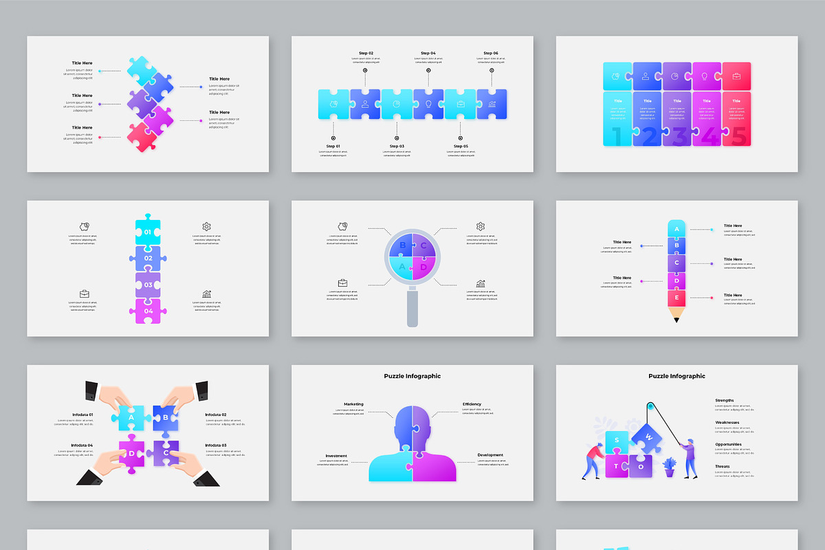 Animated Puzzle Infographic Slides, a Presentation Template by Abert (Photo 8 of 10)