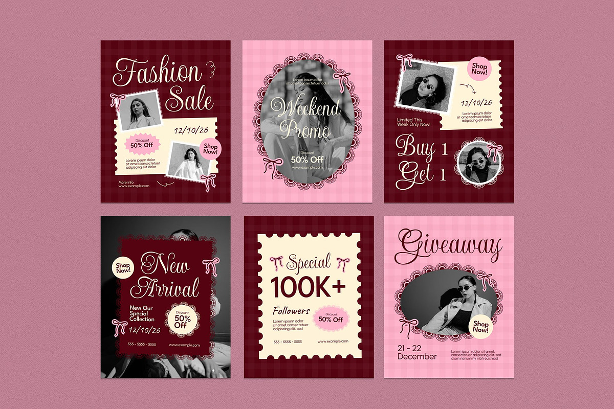 Fashion Sale Instagram Template, a Social Media Template by graphicook (Photo 2 of 3)