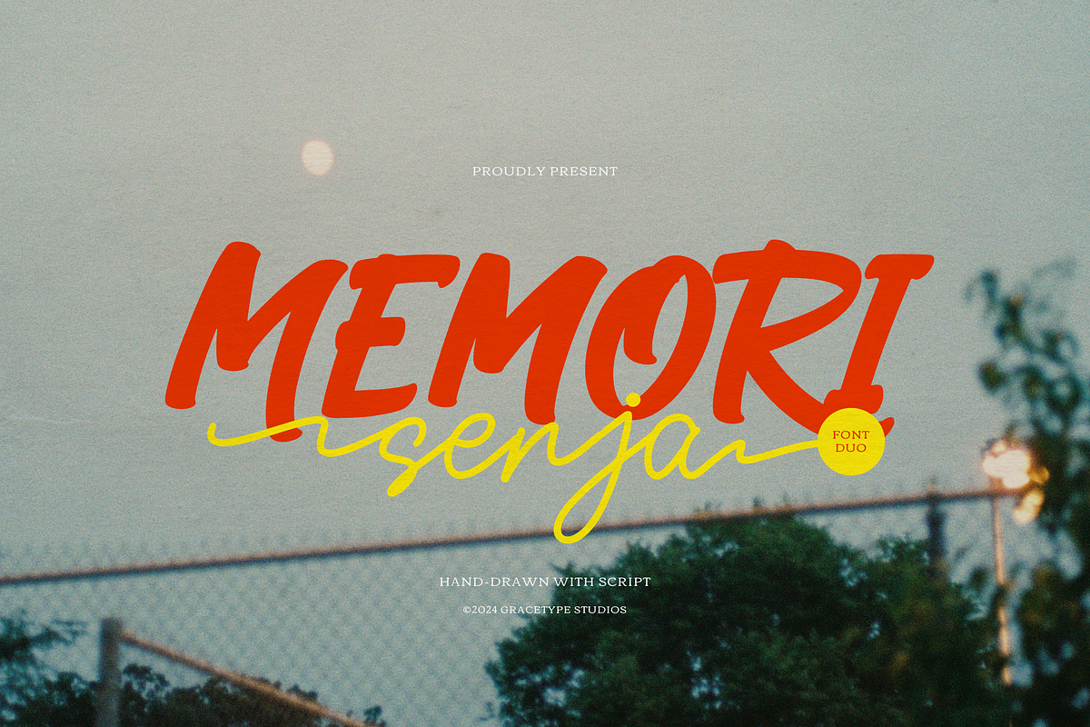 Memori Senja | Hand Drawn Script, a Handwritten Font by gracetype_studio (Photo 1 of 12)