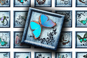 Digital Collage Sheet - Blue Butterf, a Websites & App Template by Kseniya-Omega (Thumbnail 3 of 3)