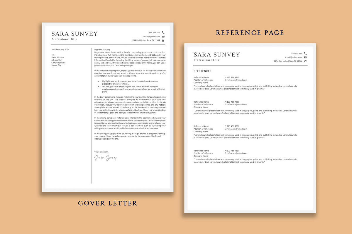 Professional Resume Template Pack, a Resume Template by VictoriousVita (Photo 5 of 8)