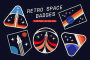 Retro Space Badges, an Illustration by Firowerk (Thumbnail 1 of 5)