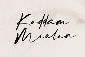 Koddam Miolin Amazing Script Font