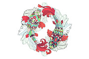 Ethnic Collection: Carps, a Decorative Illustration by ArtoJoy (Thumbnail 6 of 6)