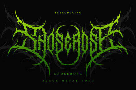 Snoserose | Black Metal Font Vol.7, a Blackletter Font by Madhaline Studio