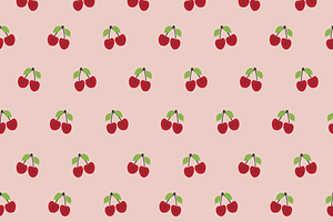 Cherries & Daisies Set Of 7 Seamless