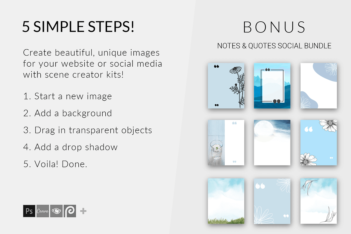 Sweet Baby Blue Desk Scene Creator, a Pens & Pencil Mockup by Storyteller Design (Photo 8 of 8)