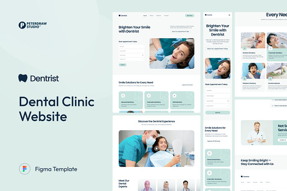 Dental Clinic Website UI Figma preview 8