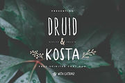 Druid & Kosta Typeface, a Script Font by Projectile (Thumbnail 1 of 12)