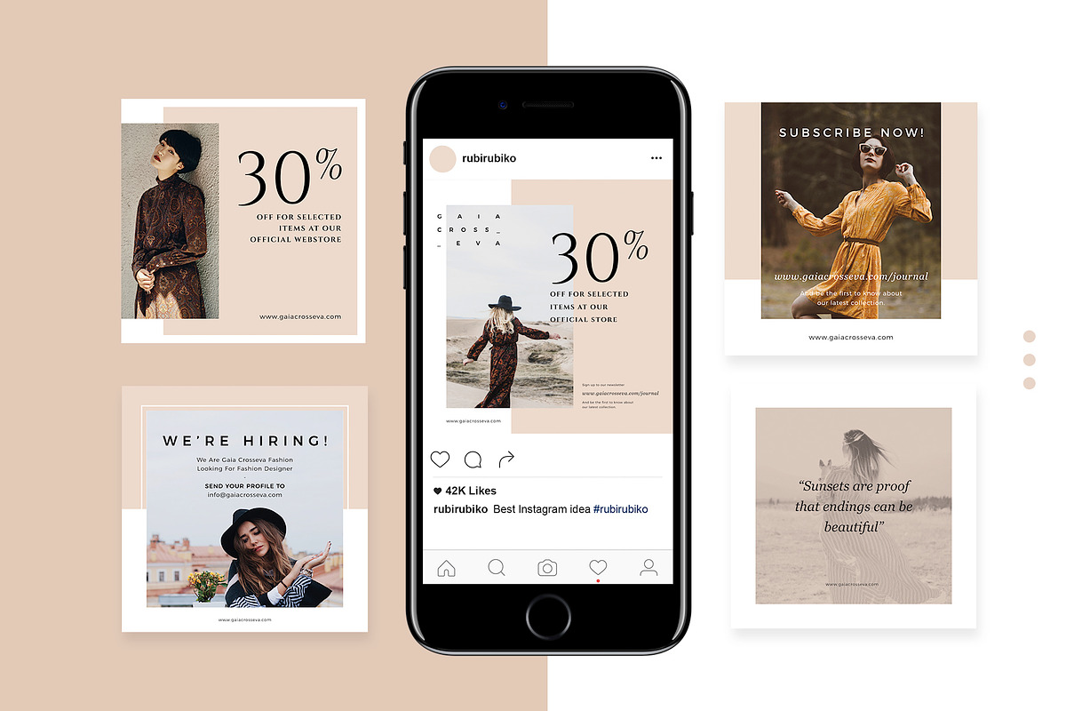 10 Fashion Instagram Post, a Social Media Template by rubirubiko (Photo 3 of 5)