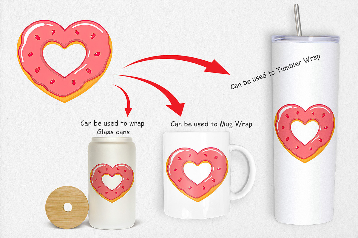 Heart Donut Clipart, a Graphic by Artnoy (Photo 4 of 5)