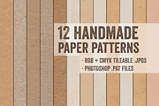 12 Handmade Tileable Paper Patterns, a Pattern Graphic by DesignFathoms (Thumbnail 1 of 4)