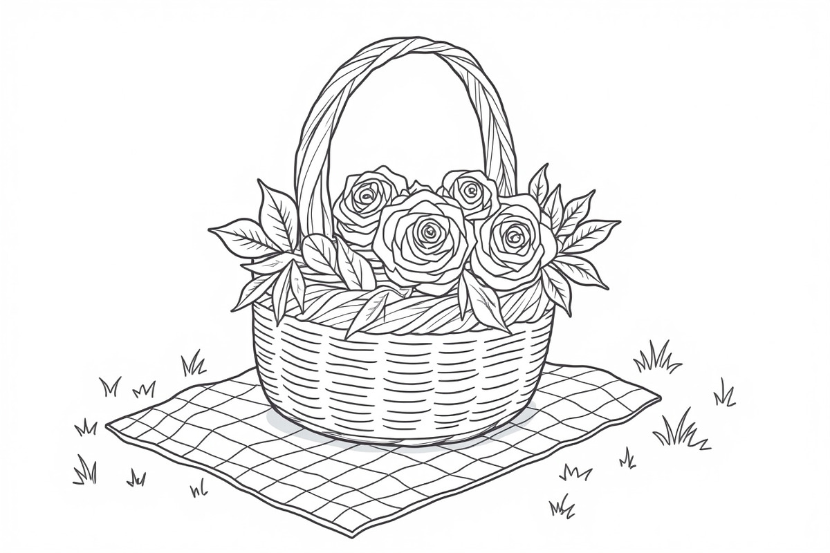 Floral Bouquet Line Art Set, an Illustration by BIPLOB EXPERT (Photo 5 of 9)