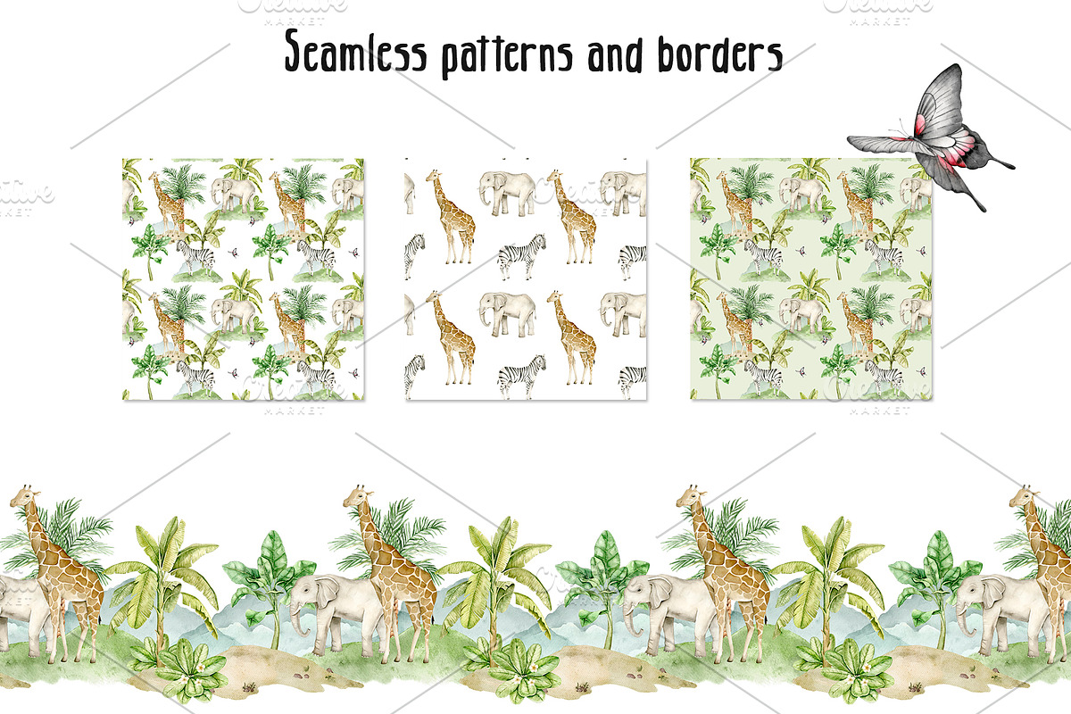 Jungles watercolor clip art, an Animal Illustration by Eves_Aquadreams (Photo 7 of 12)