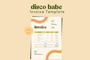Funky Invoice Template Canva, a Stationery Template by Hell Yeah Designs